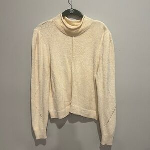 Aritzia Wilfred Ingrid Mockneck Sweater. Cream color. Size M. Worn once